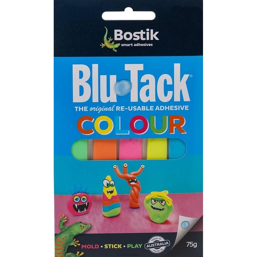 

Sale Bostik Blu Tack Reusable Adhesive Colour 75G 5 Colours (Lem Serbaguna