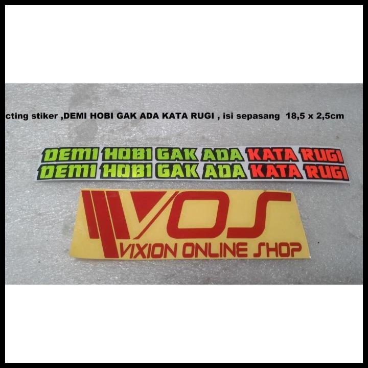 

TERBARU CUTING STIKER ISI SEPASANG DEMI HOBI GAK ADA KATA RUGI !!!!!!