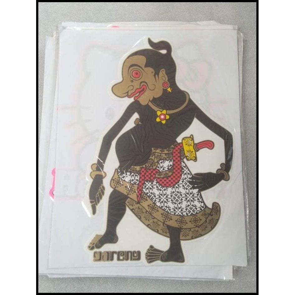 

HOT DEAL STICKER 33X26CM WAYANG GARENG HITAM !!!
