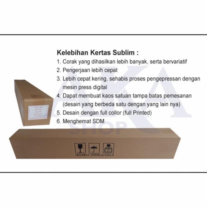 

Transfer Paper / Kertas Sublim. 63gsm 1600mm x 200meter