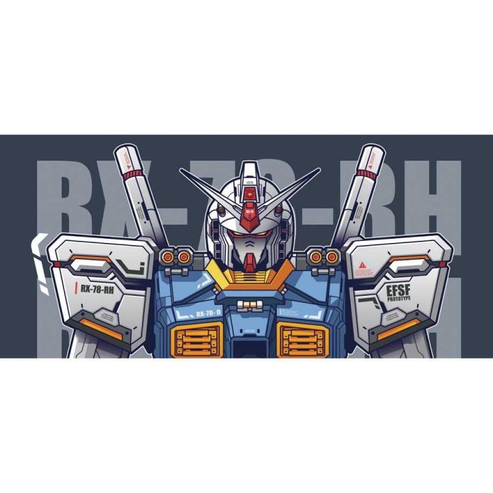 Mousepad Deskmat Gaming Gundam Rx-78-Rh Mouse Pad Xl Besar 40 X 80 Cm
