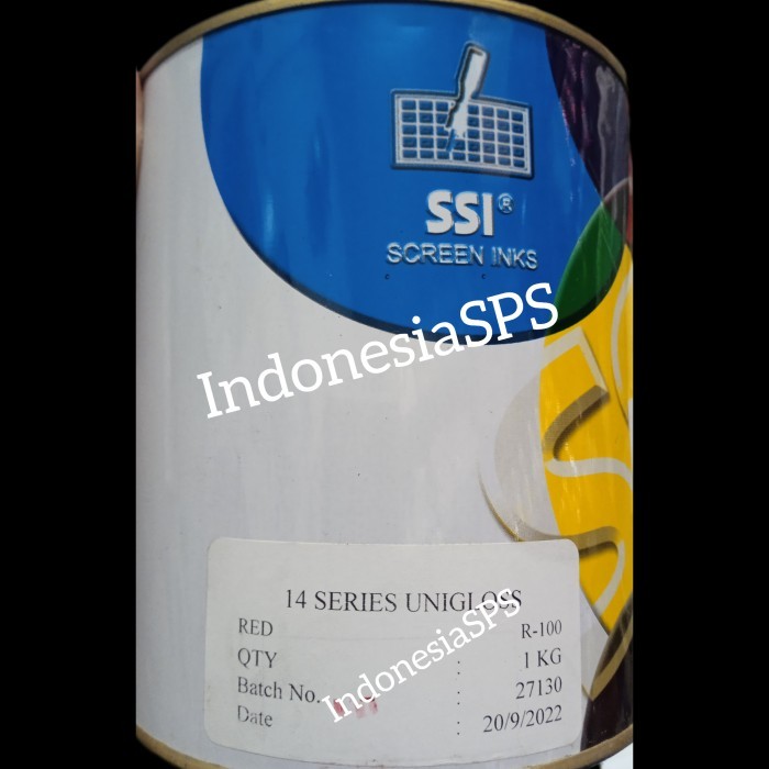 

TERBARU - tinta sablon ssi red R100 warna merah 500gr setengah kilo seri 14