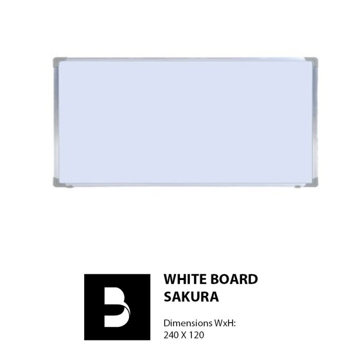 

White board gantung SAKURA (240 x 120)
