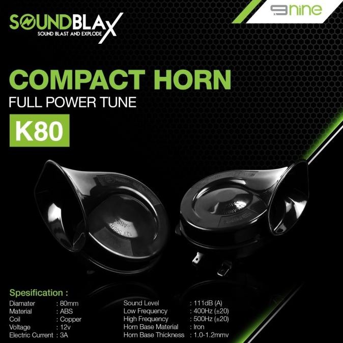 Klakson Motor Mobil Keong Soundblax 9Nine Luminos Original