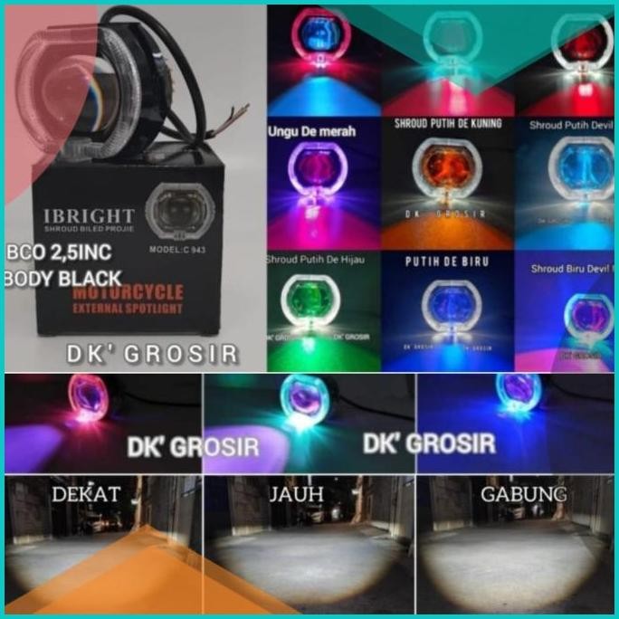 IBRIGHT - Projie Biled Cut Off mini 2.5 INC D2 D3 Jauh Dekat 30watt Wa