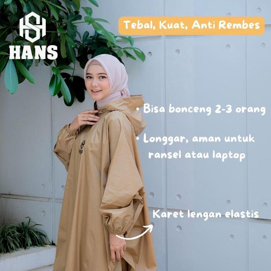(PROMO HUJAN) Jas Hujan Kelelawar Jas Hujan PONCO Jas Hujan Tebal Raincoat Pria Wanita Mantel hujan 