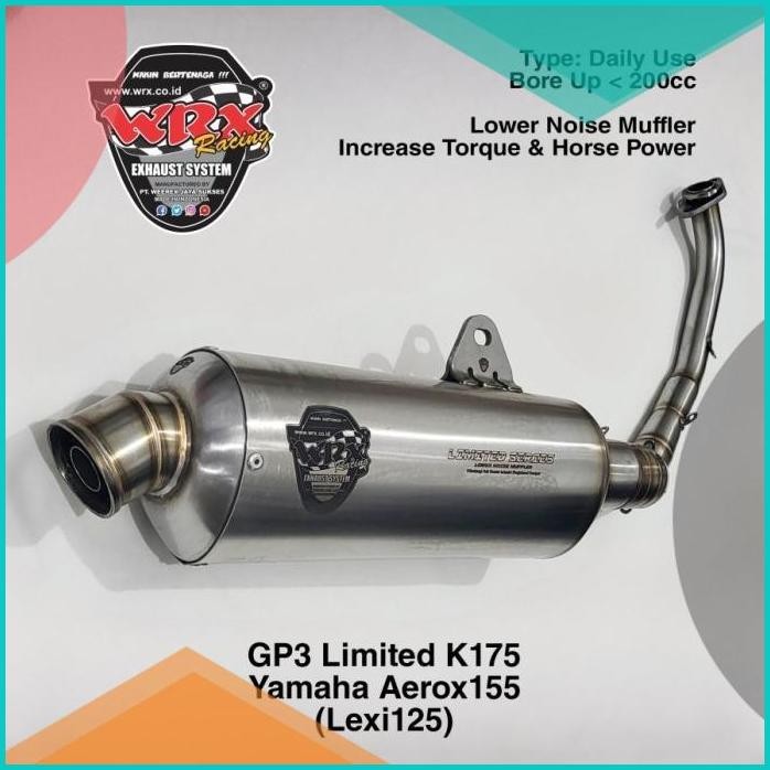 KNALPOT WRX GP3 LIMITED K175 AEROX 155 11OKTZ4 limited stock