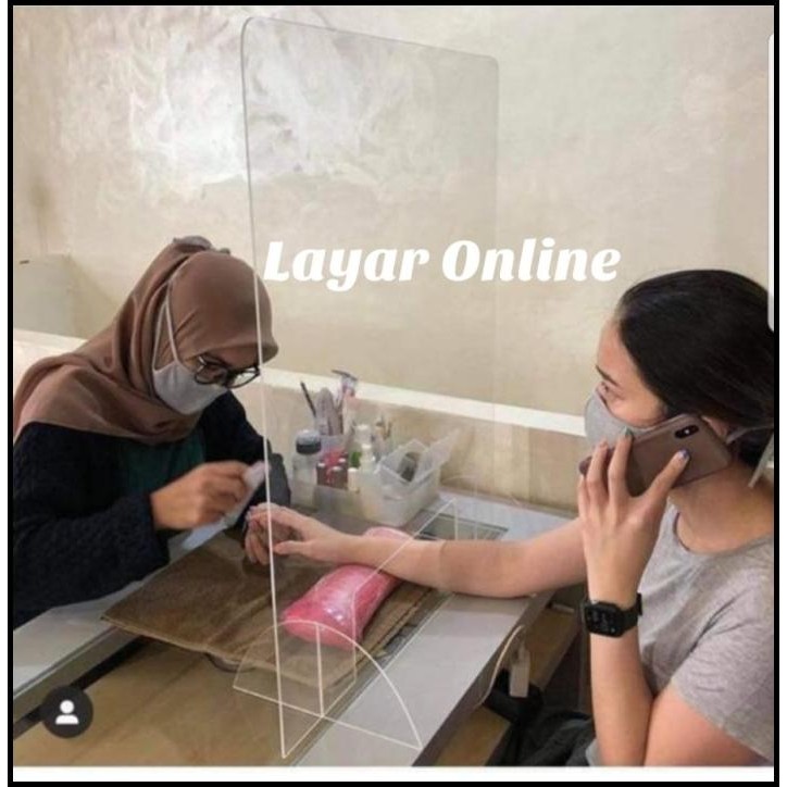 

TERMURAH SEKAT ACRYLIC 3MM 100 X 60CM BISA LEM KAKI MEJA PARTISI KASIR TELLER !!!!!!