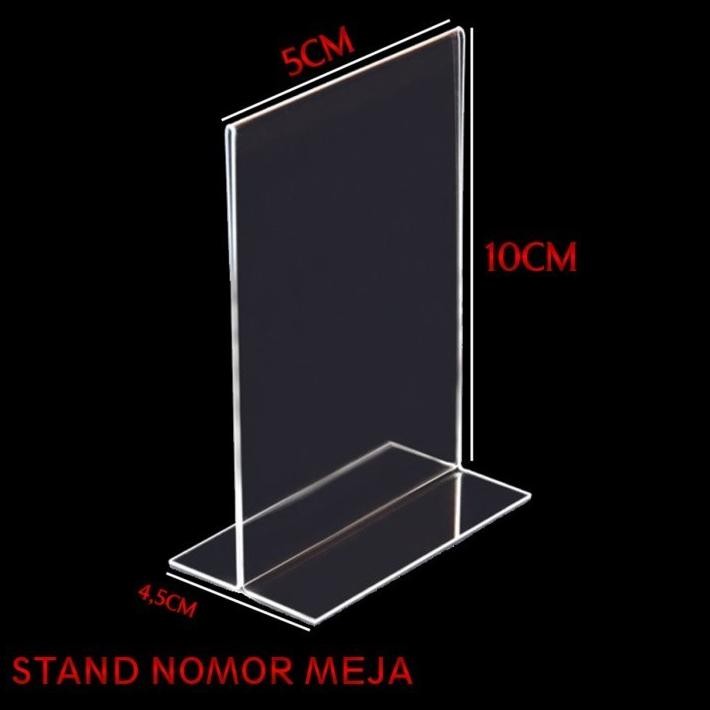 

TERMURAH AKRILIK NOMOR MEJA 5X10 2 SISI - ACRYLIC TENT CARD - AKRILIK BROSUR