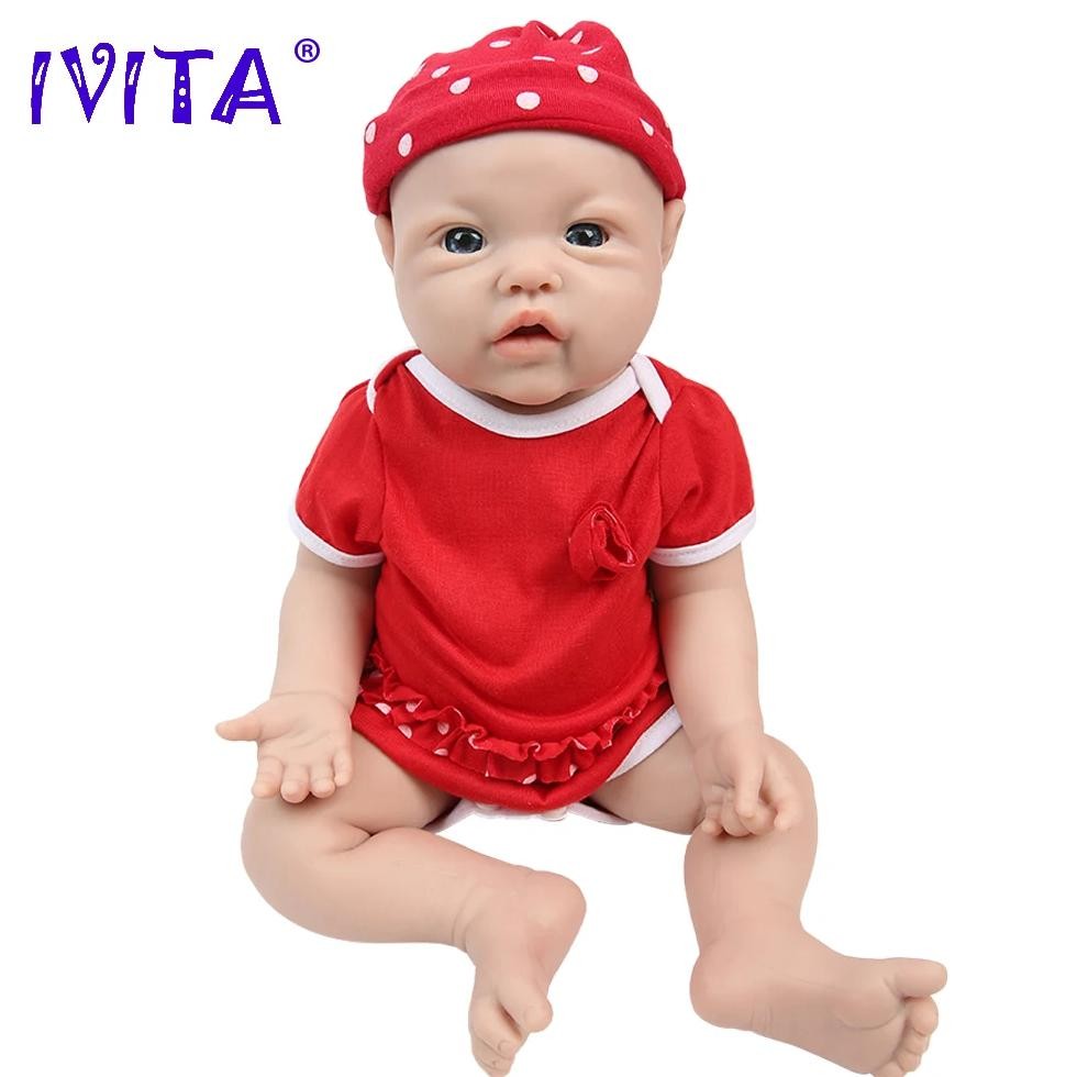 ivita wg1526 43cm 2.69kg 100% full body silicone reborn baby girl doll  realistic dolls unpainted di
