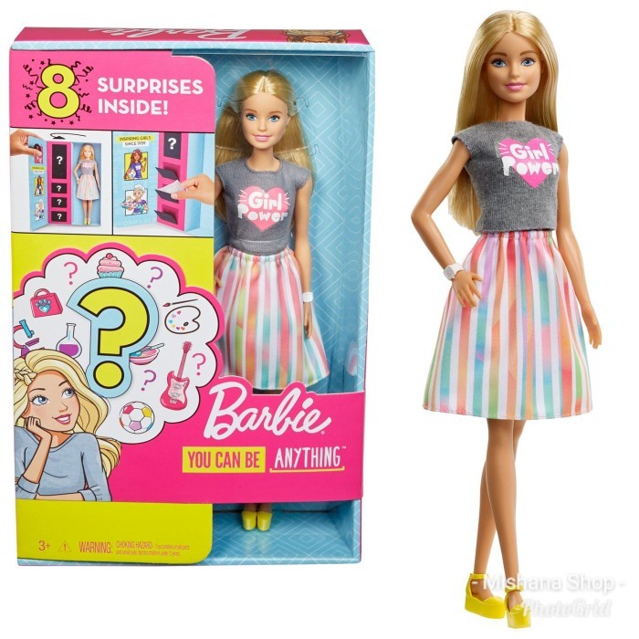 Terlaris Boneka Mattel Barbie Surprise Career Doll & 3 set baju & aksesories