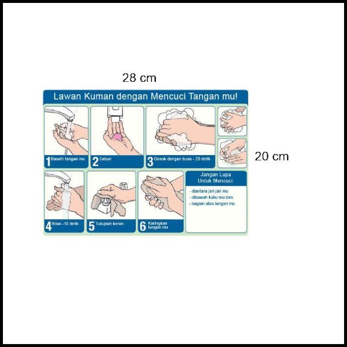 

TERBARU STIKER INFORMASI CARA MENCUCI TANGAN BENAR BERSIH KUMAN SEHAT HIMBAUAN