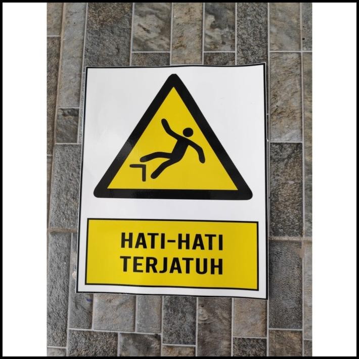 

TERMURAH STIKER VINYL HIMBAUAN TERJATUH KESELAMATAN KERJA SAFETY TANGGA KANTOR