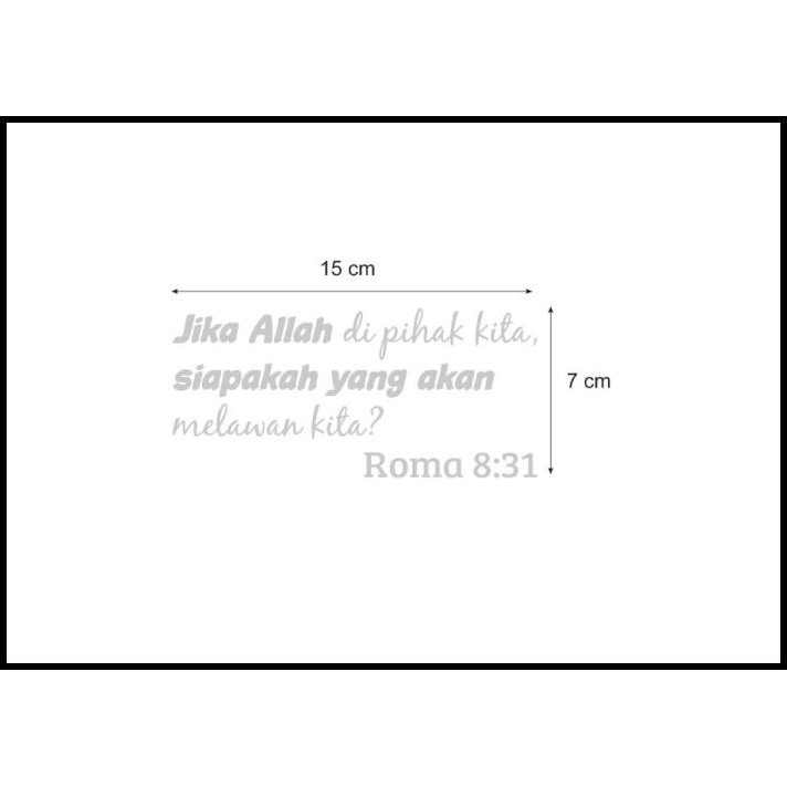 

BEST DEAL STIKER JIKA ALLAH AYAT ALKITAB BIBLE KRISTEN KATOLIK RELIGIUS ROMANS !!