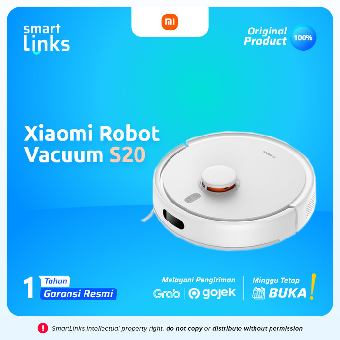 Xiaomi S20 Robot Vacuum Cleaner / Xiaomi Robot Vacuum Cleaner S20 5000Pa 3200mah Garansi Resmi