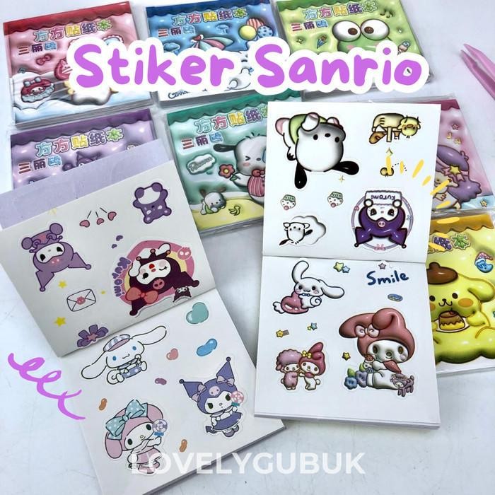 

[Khusus Batam] Buku Stiker Kecil Kuromi Cinnamoroll, Mini Sticker Book, Stiker Lucu Anak [G]