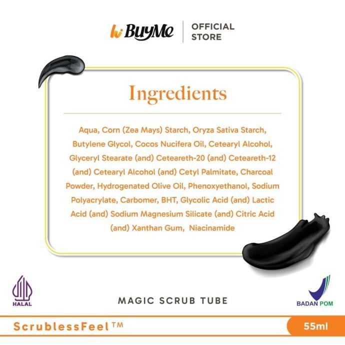 BuyMe Magic Scrub/Charcoal Scrub/Pemutih Badan/Masker Viral HC