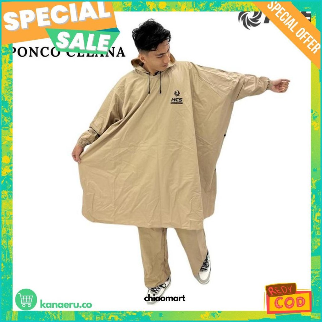 Jas Hujan Raincoat Ponco Pria Wanita Anti Rembes By Hcs Promo