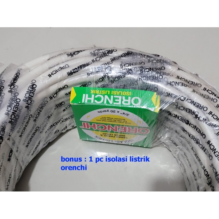 Kabel Engkel Nym 2 X 1,5 Mm 50Y Putih Serabut Orenchi Sni Tembaga