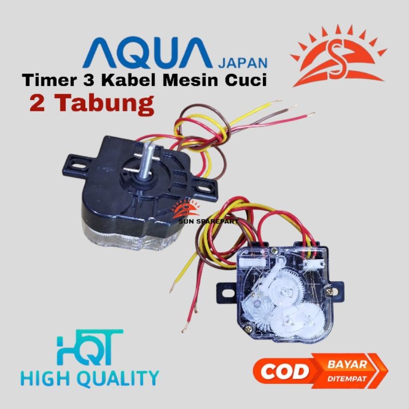 Timer mesin cuci 3 kabel Timer pencuci mesin cuci Aqua 2 Tabung