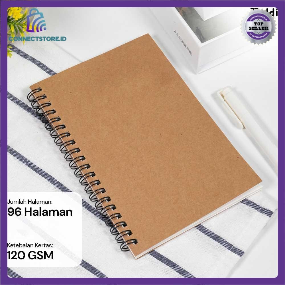 

Buku Diary Menggambar Sketchbook Drawing Memo Pad Notebook - Coklat Putih