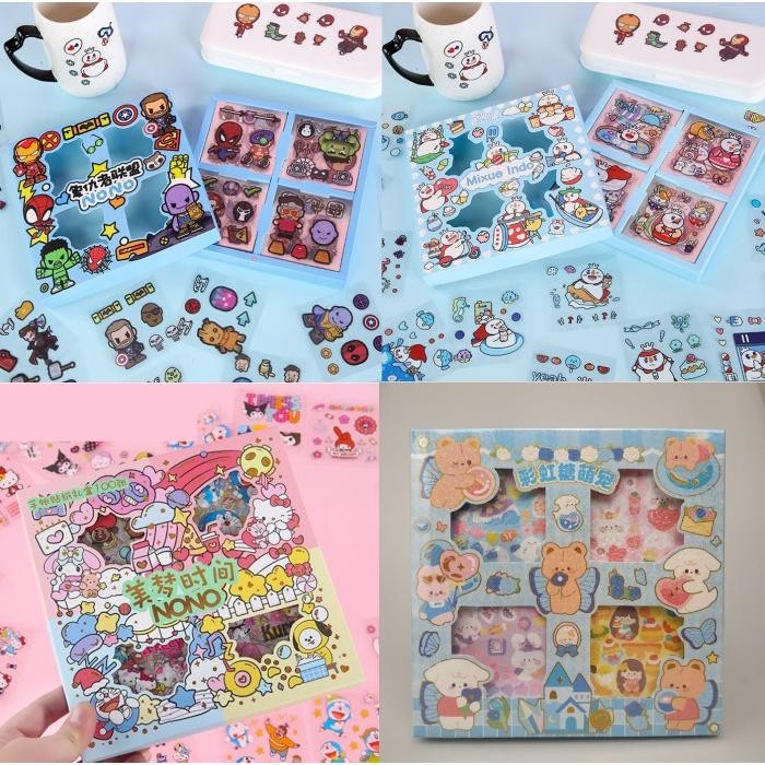 

[Khusus Batam] [Part 4]Stiker Semi Transparan Pet 100 Pcs Set, Accessoris Transparant [G]
