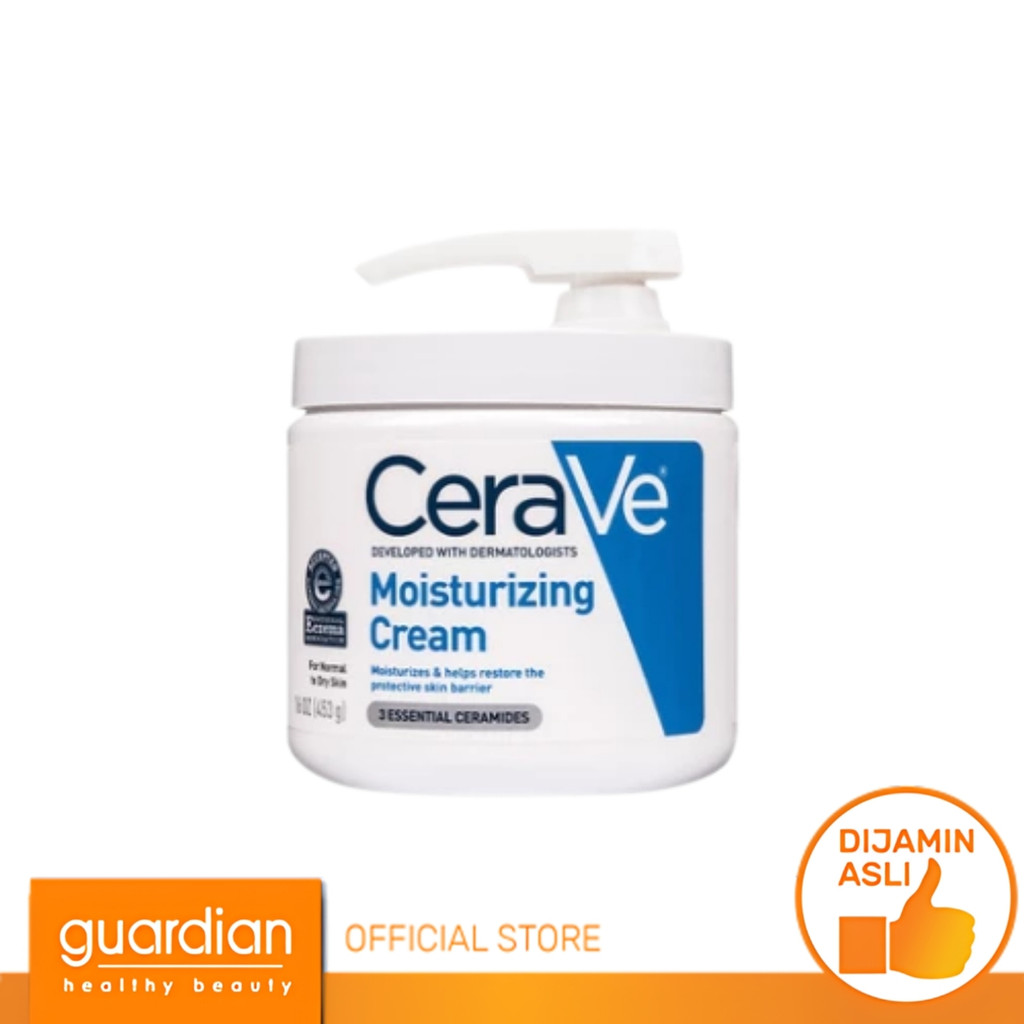 Cerave Daily Moisturizing Cream with Pump 453Ml - Skin Barrier Repair Moisturizer With Ceramide For 