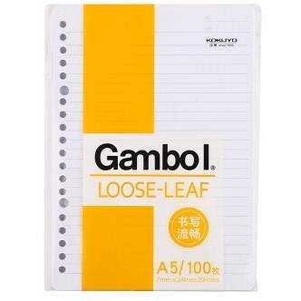 

Kokuyo Wcn-Ll1101N Watanabe Loose Leaf A5 20 Lubang 100 Halaman #Original