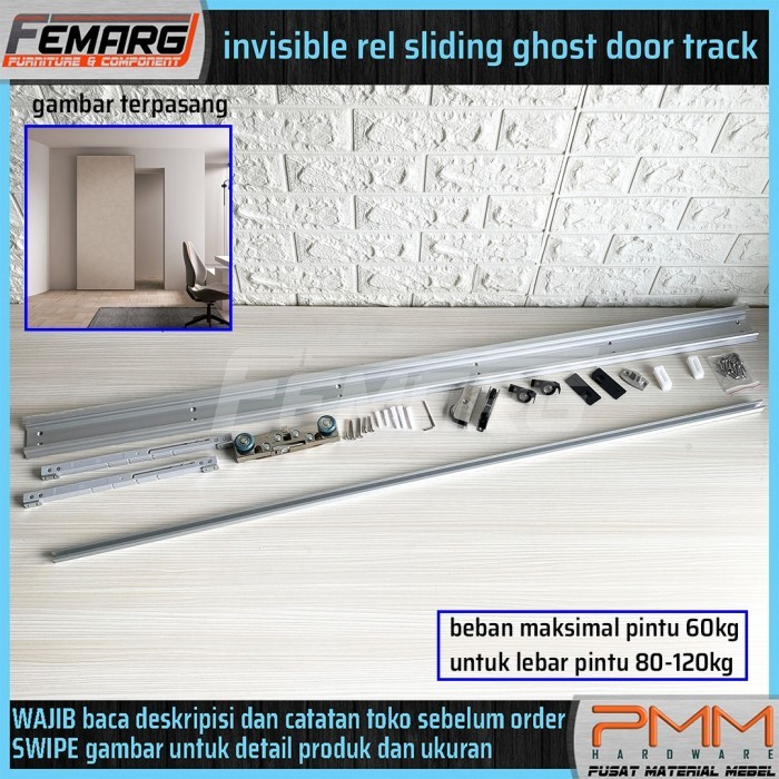 Terlaris Produk rel sliding ghost door track FEMARG tersembunyi slowmotion hidden