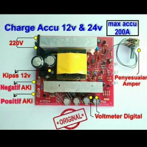 kit charger accu Cas aki 12v - 24v adjust up to 200A