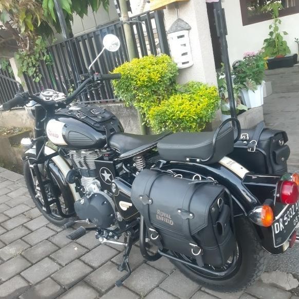 ready stok tas royal enfield,side bag royal enfield leather