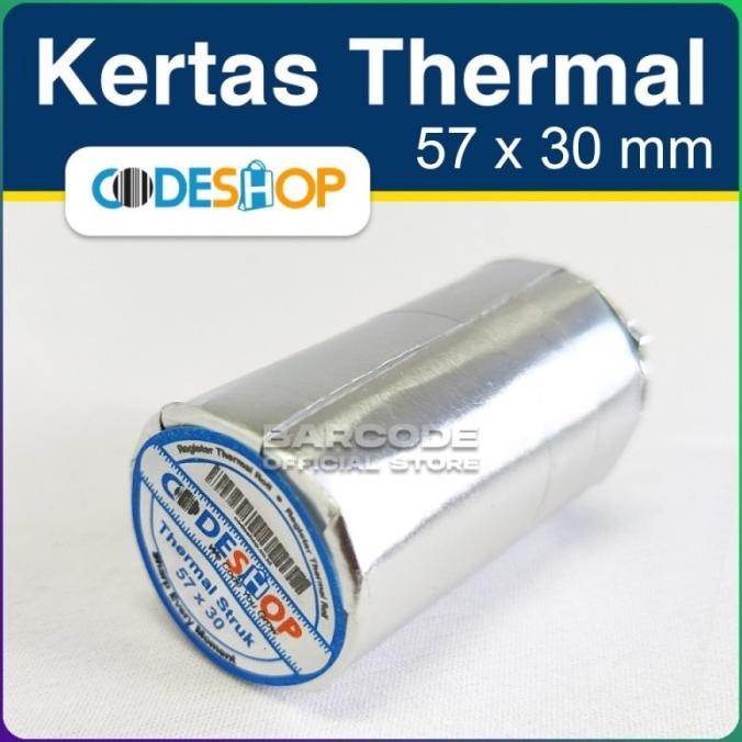 

Sale Kertas Thermal Printer Codeshop 57 X 30 Mm Isi 100 Roll