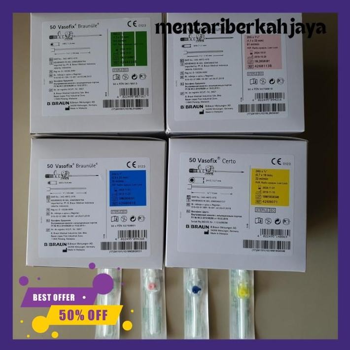 

VASOFIX BRAUNULE "B BRAUN" 18G, 20G, 22G, 24G PALING DISUKAI