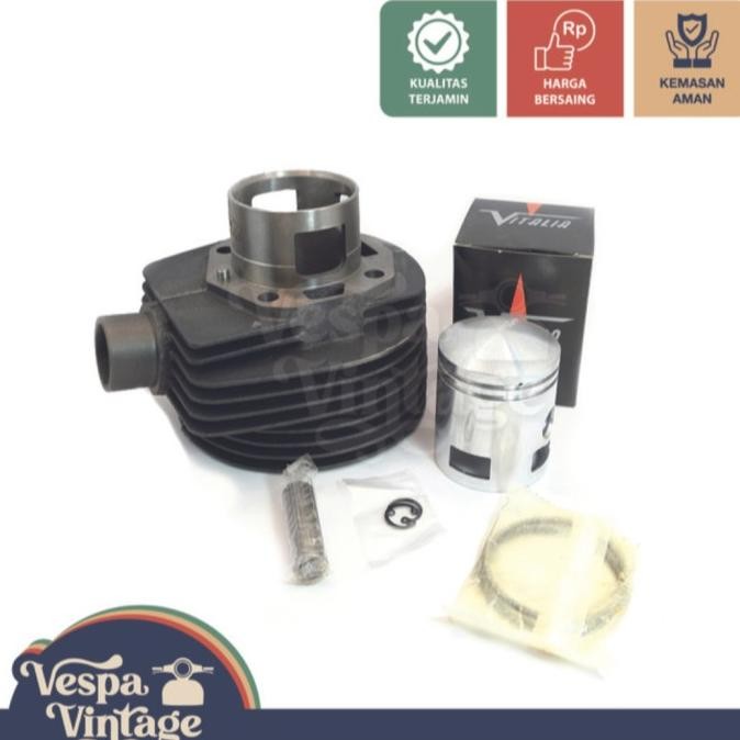 Silinder Cyilinder Blok PX Set Piston Std Vespa Vitalia Ring Tipis