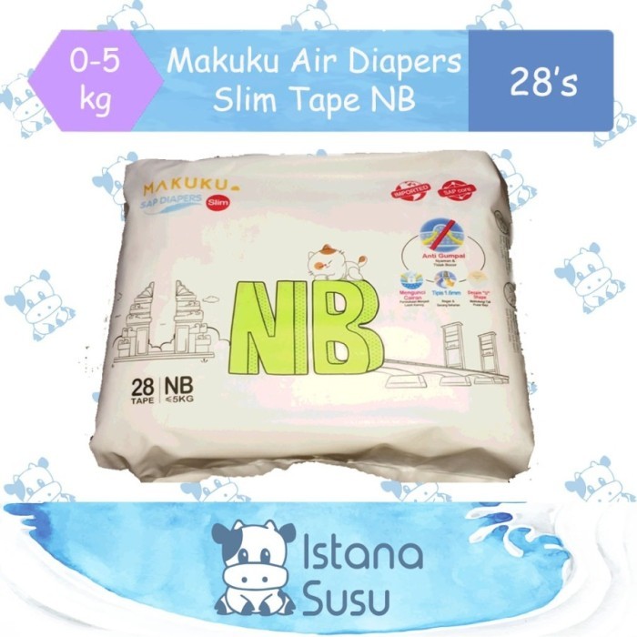 

Makuku Air Diapers Slim Tape Nb 28