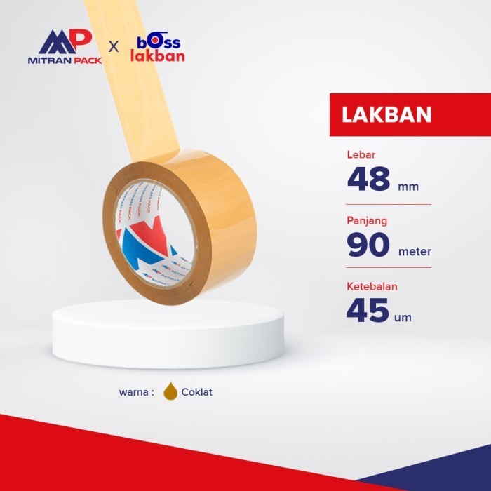 

TERBARU - (GJ) Lakban Bening / Coklat 90meter / 100 yard FULL x 48mm Mitran Pack