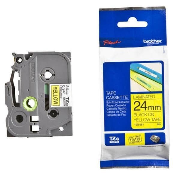 

HARGA DISC - Brother Label Tape TZE 651 24mm Black on Yellow