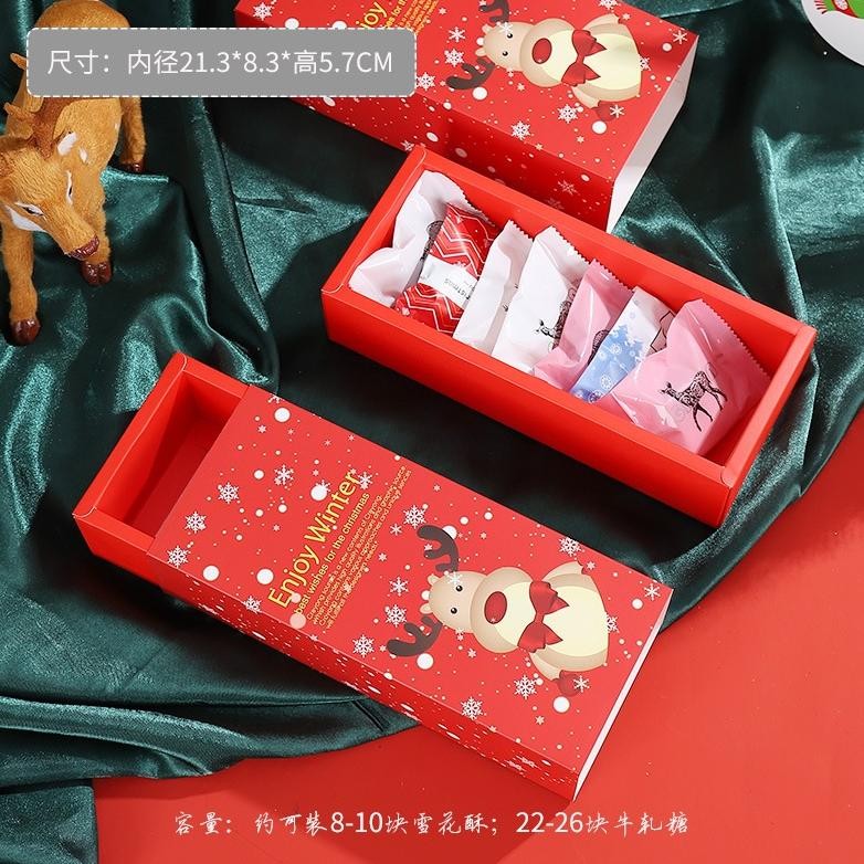 

(SATUAN)- Box kue nastar cookies Natal Christmas Imlek/ Box kotak kue Imlek nougat permen biskuit Natal Christmas New Year Chinese