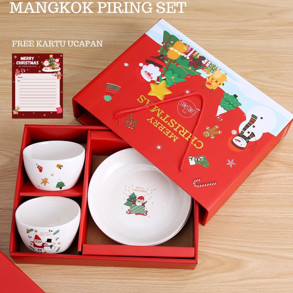 klp Mangkok Piring set hampers Natal Kado Natal