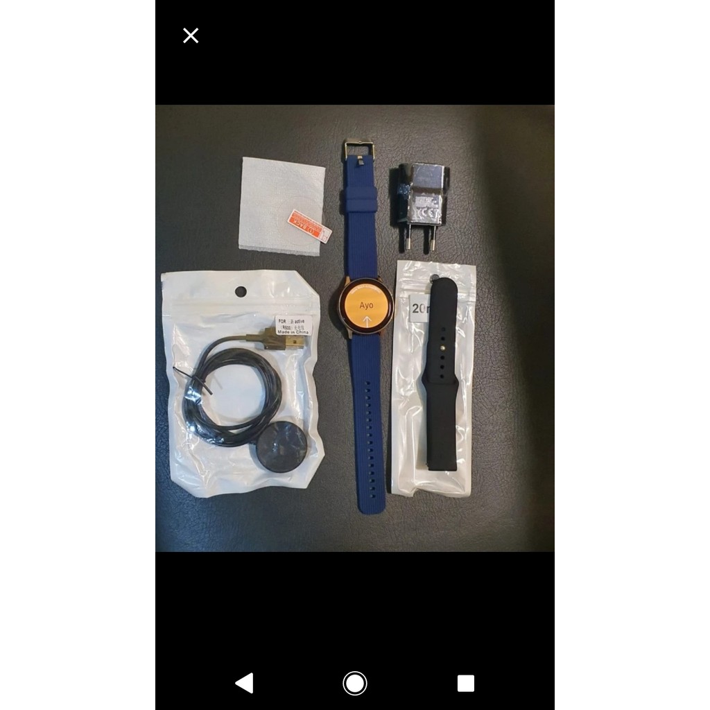 SMARTWATCH SAMSUNG GALAXY WATCH ACTIVE 2 40MM STAINLESS SECOND SEPERTI BARU