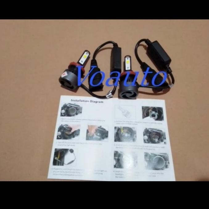 LAMPU LED LAMPU MOBIL H11/H8 3 WARNA MACRONE MC8