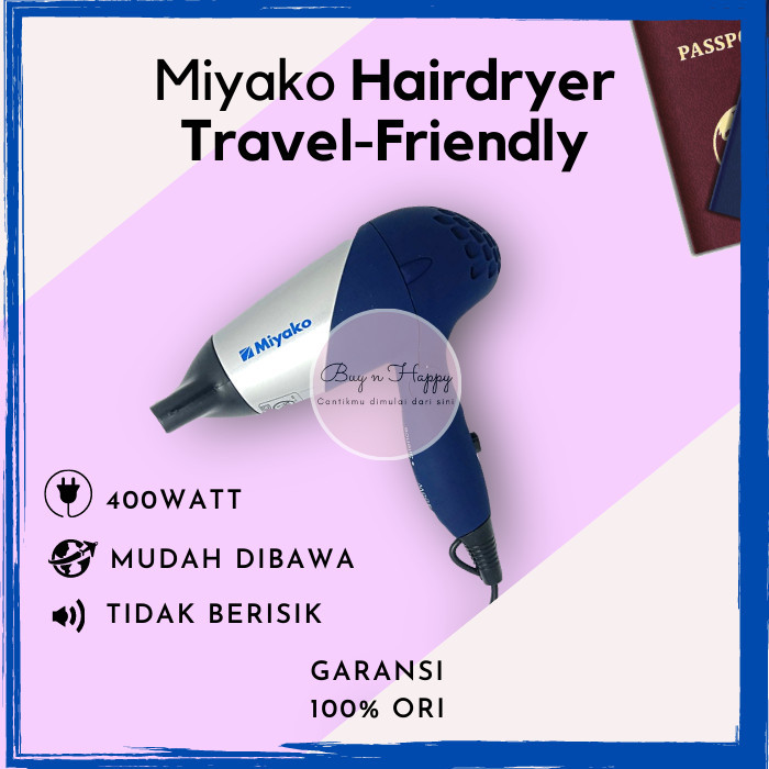 Alat Pengering Rambut Hair Dryer Mini Miyako Hair Dryer Travel