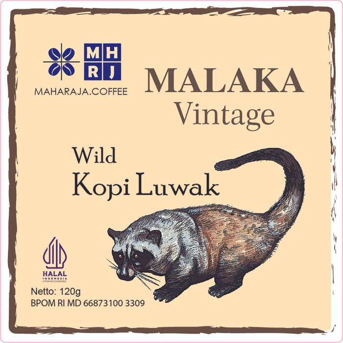 

Fresh Roast 100% Murni Kopi Luwak Vintage Malaka 120G Robusta Sumatra