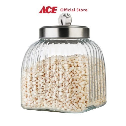 TERLENGKAP Ace Kris Stoples Kaca Chic Glass Canister Jar Tempat Simpan Snack Dan Permen Setoples