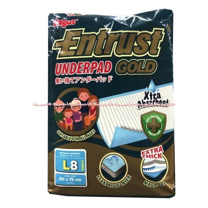

Bagus Entrust Gold Underpad L8 Xtra Absorben Alas Popok 60x75cm Under