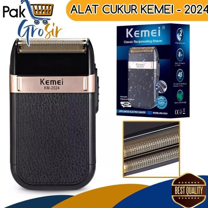 Kemei KM 2024 Shaving Alat Cukur Jenggot Kumis Shaver Barbershop