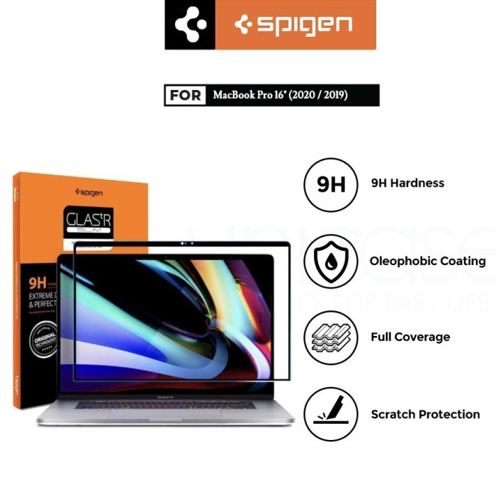 SPIGEN MacBook Pro 16 M1 2020 2019 Tempered Glass Glas.tR Full Cover