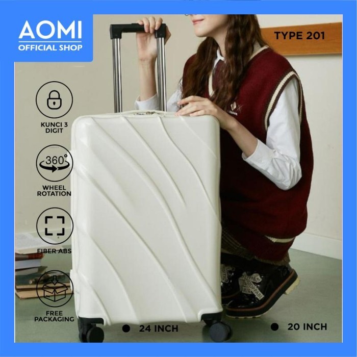 NEW AOMIKOPER Koper 20inch 2 Motif 201 Koper Kabin Pesawat