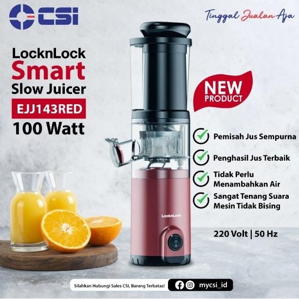 Lock N Lock SLow Juicer Smart Locknlock Smart Slow Juicer Pemisah Jus EJJ143RED EJJ 143 EJJ-143