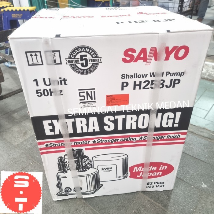 TERMURAH - PH258JP SANYO POMPA AIR AUTO TABUNG PUTIH WATER PUMP SANYO PH 258 JP